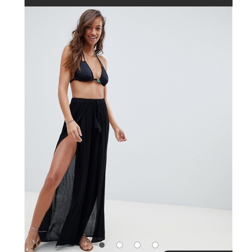 Justfab Split Front Beach Sheet Pants - image 1
